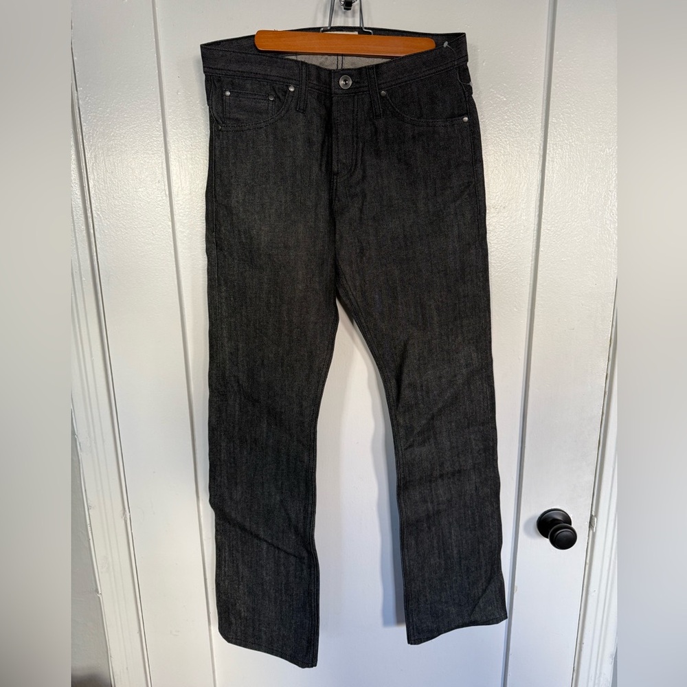Dark Selvedge Denim Slim Straight Jeans